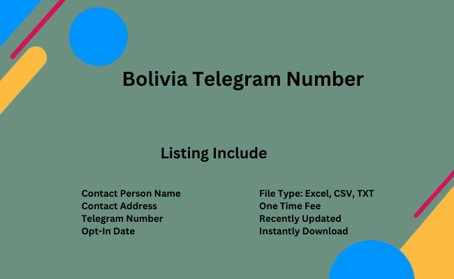 Bolivia Telegram Number