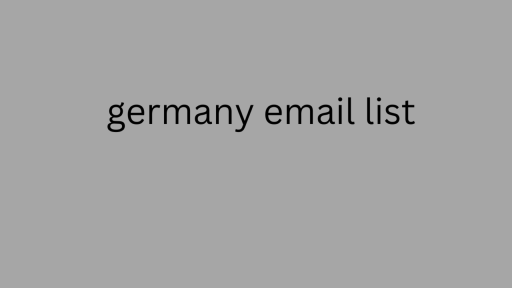 Germany Email List