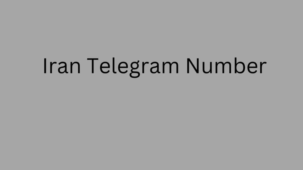 Iran Telegram Number