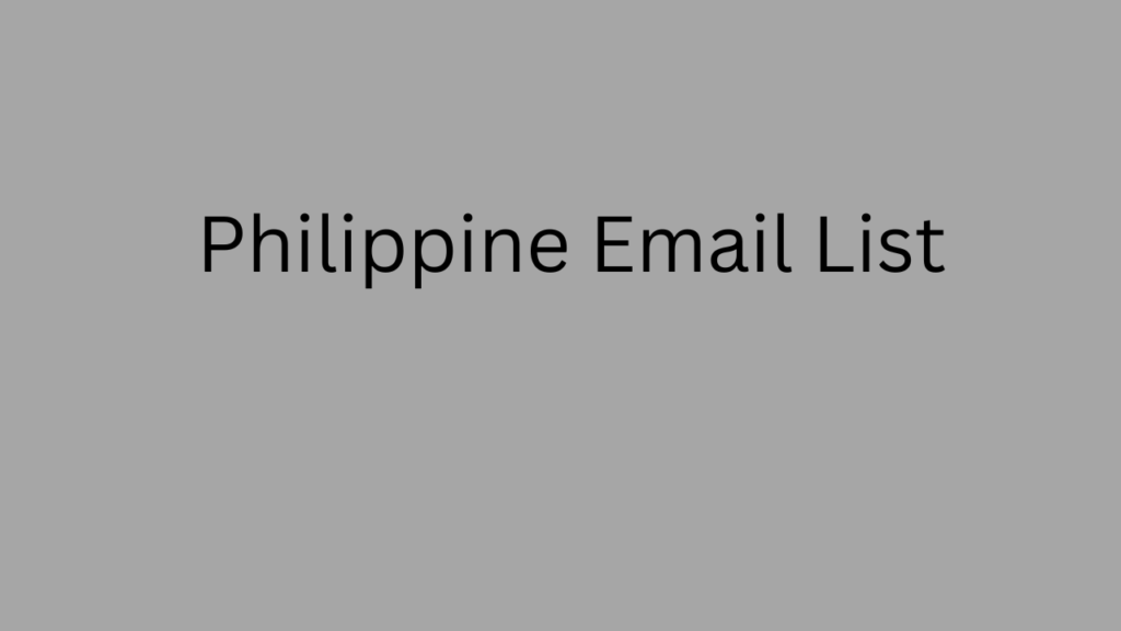 Philippine Email List