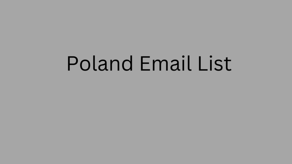 Poland Email List
