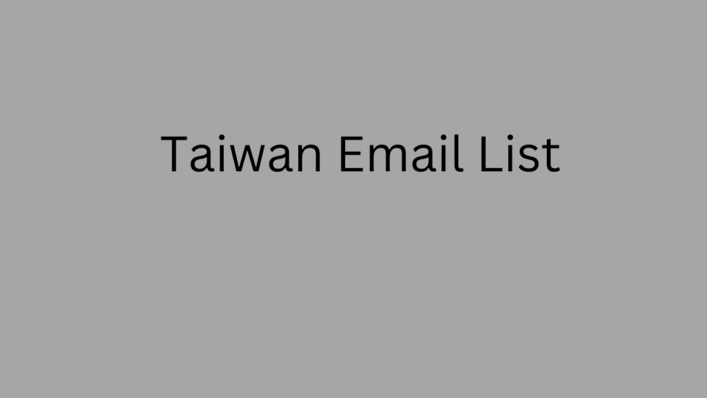 Taiwan Email List