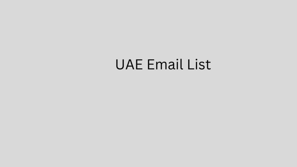 UAE Email List