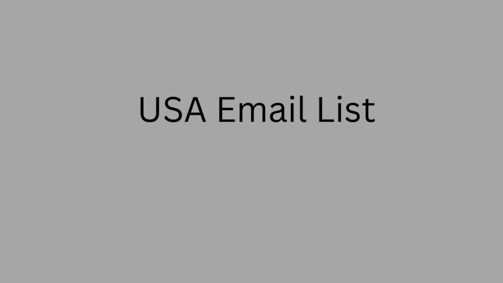 USA Email List